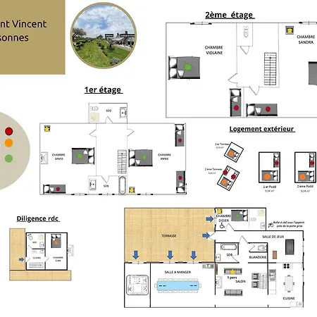 La Clef Decamp St Vincent Et Diligence 35pers Jacuzzi, Salle De Jeux Chavoy